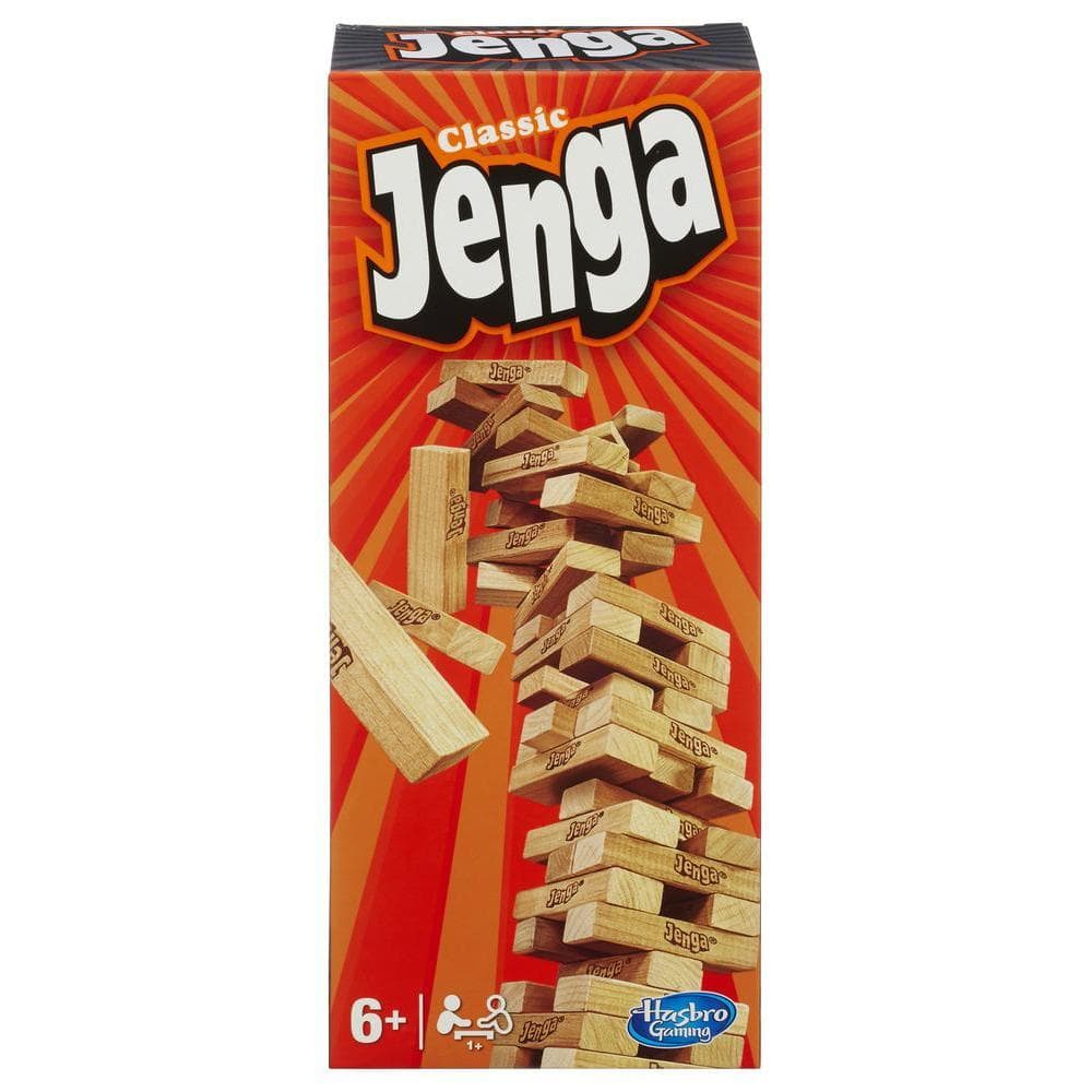 Jenga classique, jeu de blocs en bois massif à empiler pour former une tour