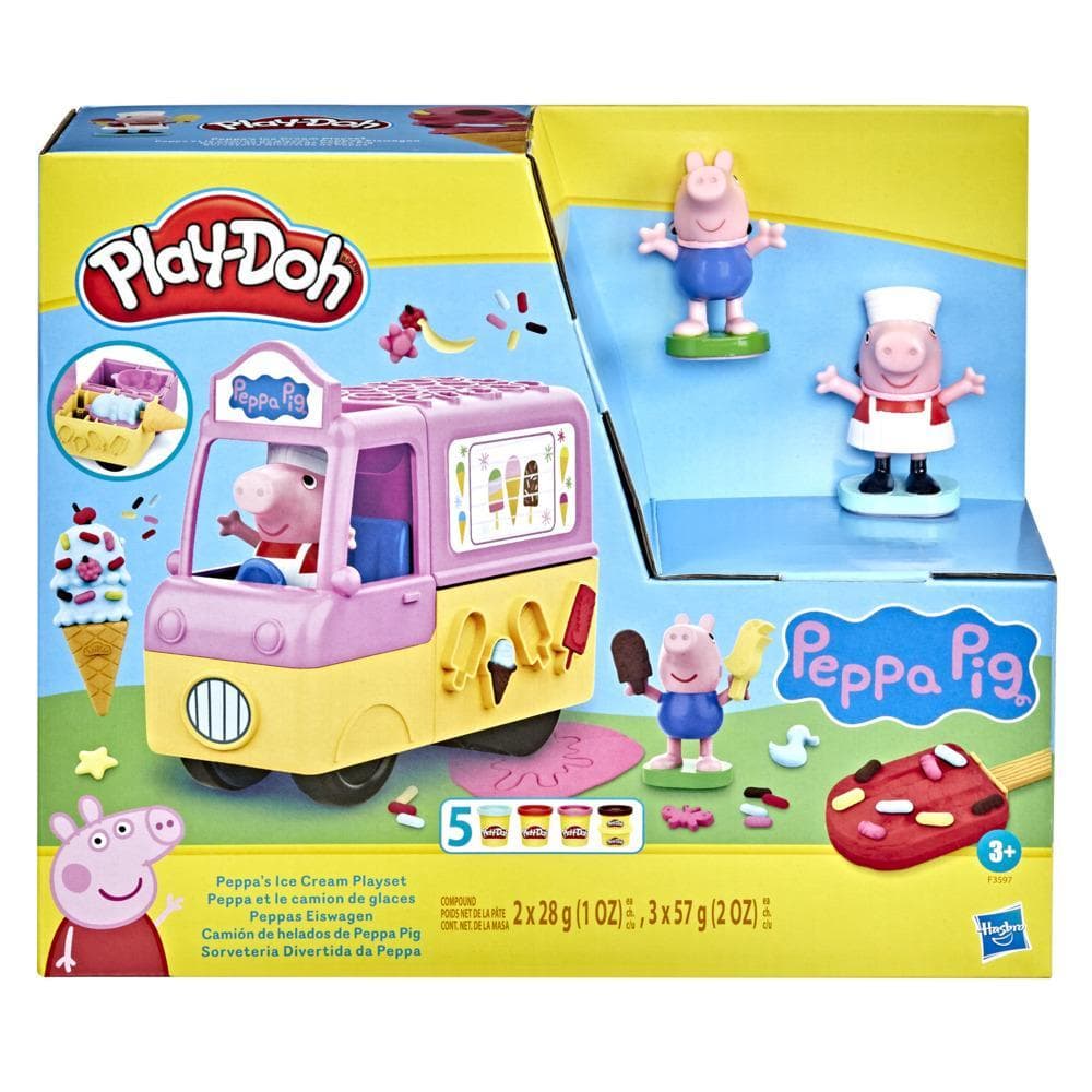 PLAY-DOH ŚWINKA PEPPA SAMOCHÓD Z LODAMI