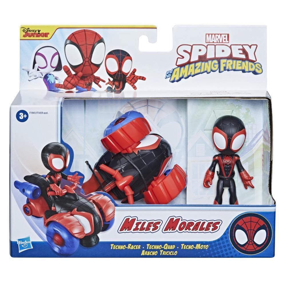 SPIDEY I SUPER-KUMPLE MILES TECHNO RACER FIGURKA Z POJAZDEM