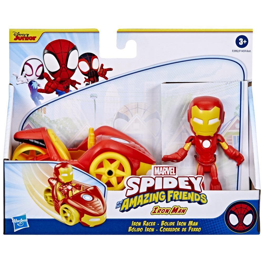 SPIDEY I SUPER-KUMPLE IRON MAN FIGURKA Z POJAZDEM